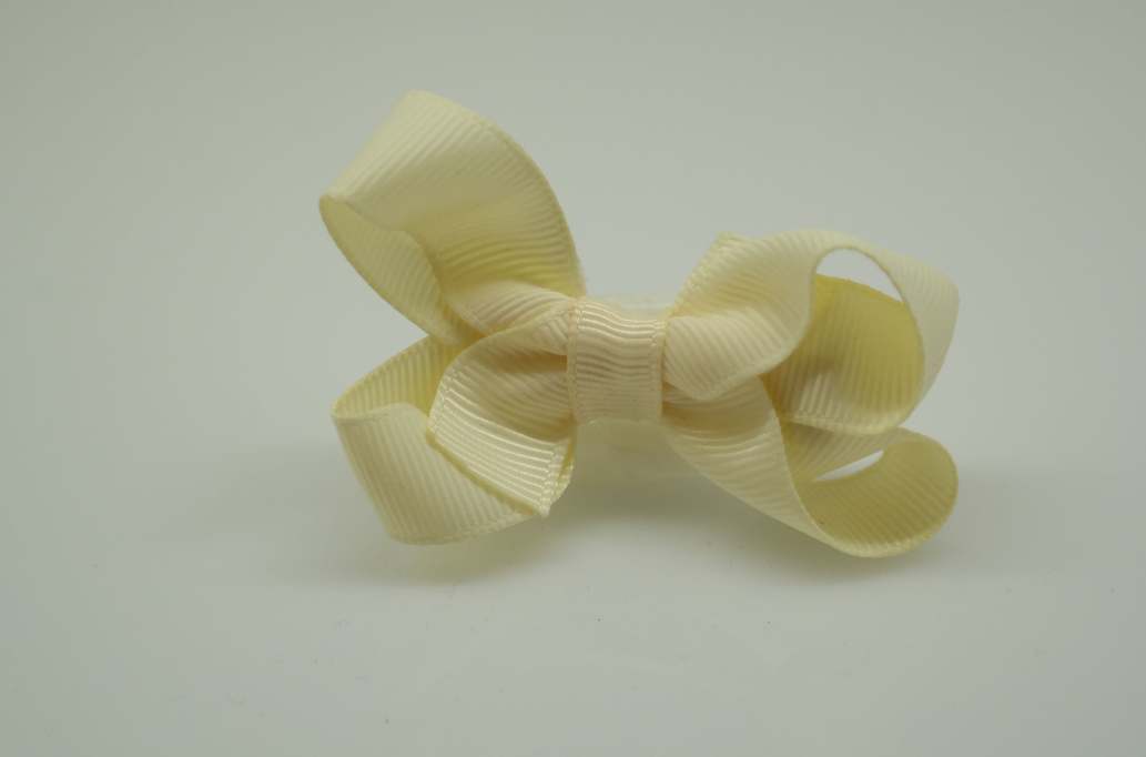 Small bowtique hair Bow with colors  Ivory